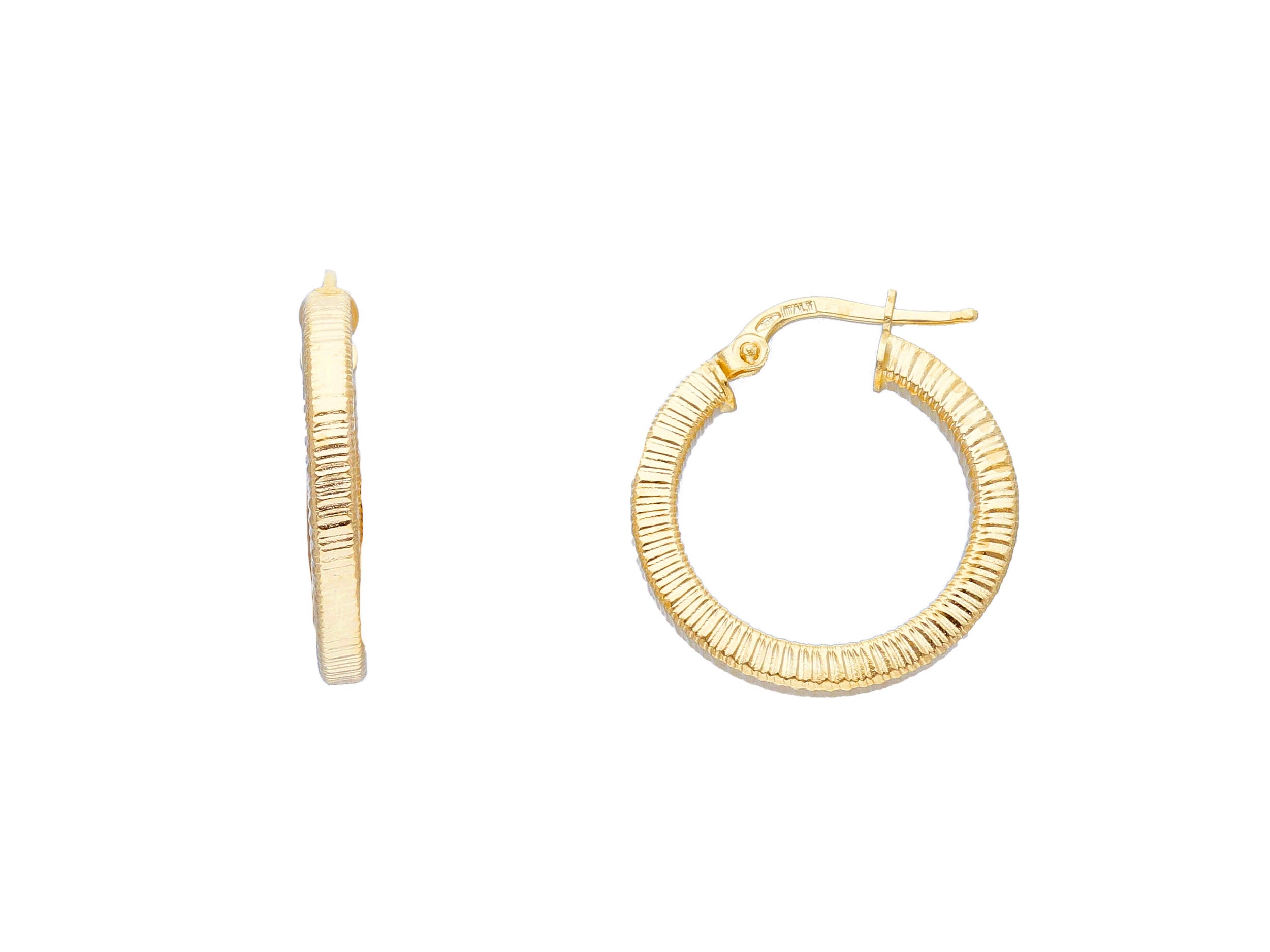 Χρυσά σκουλαρίκια κρίκοι κ14 (code S 244018m)